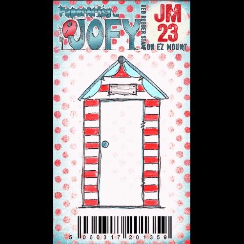 PaperArtsy Mini Cling Stamp - JOFY No. 23 (badehus / rød)